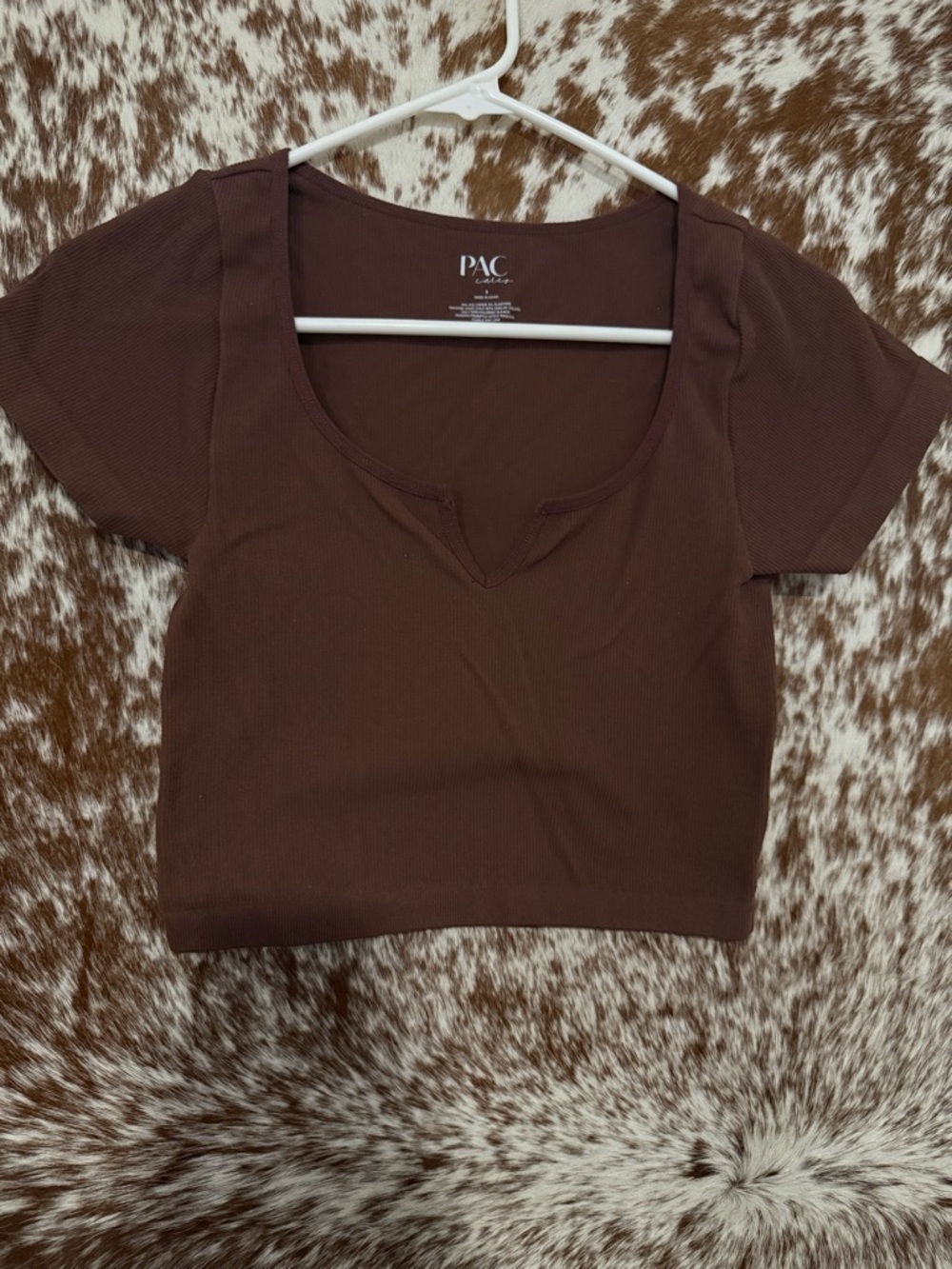 PacSun Brown Ribbed Crop Top